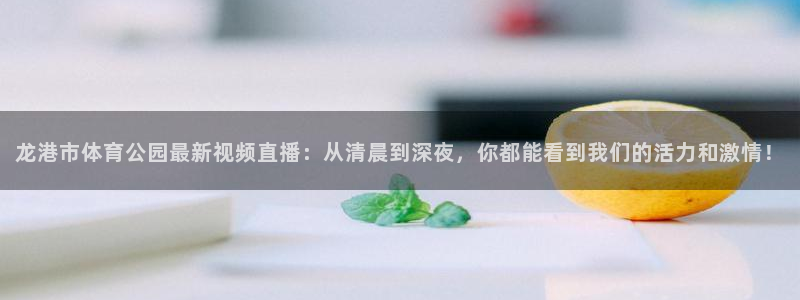 足球山猫直播：龙港市体育公园最新视频直播：从清晨到深夜，你都能看到我们的活力和激情！